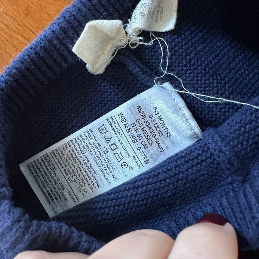Baby Gap Favorites Soft Navy Knit Baby Pants size 0-3 months